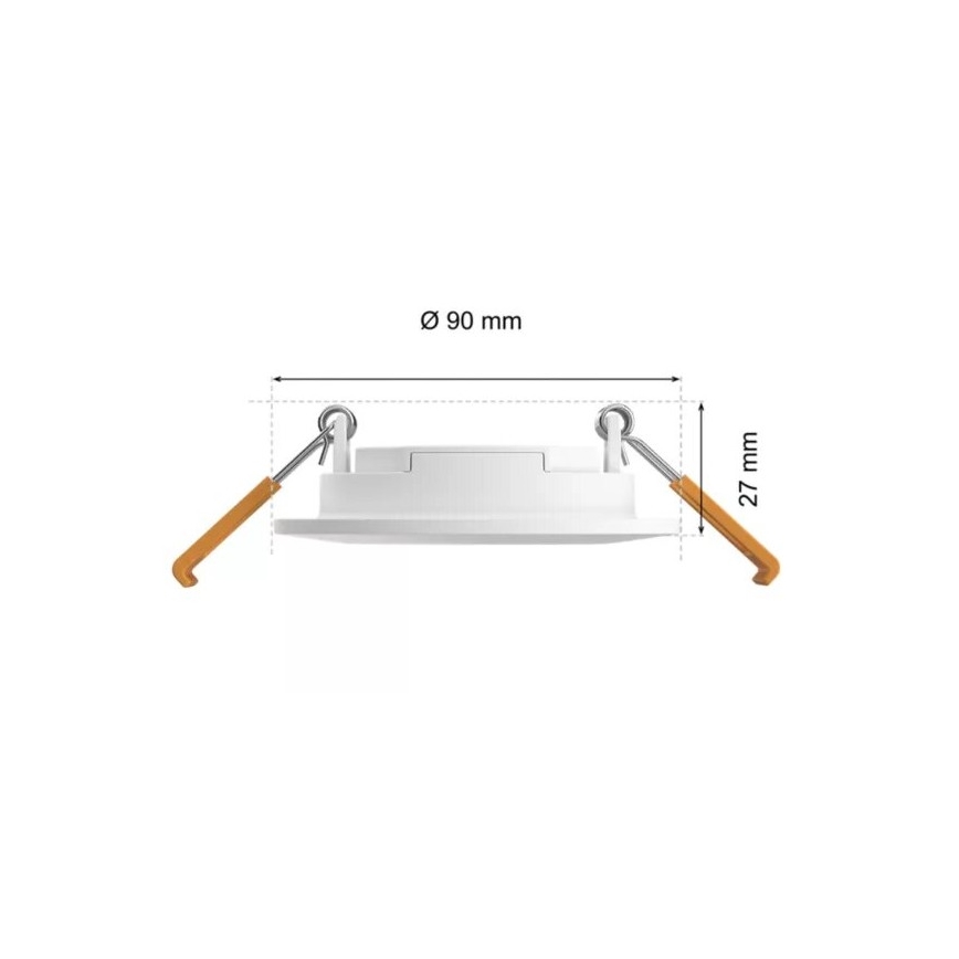 Philips - LED RGBW Ściemnialna łazienkowa oprawa wpuszczana Hue SLIM LED/8,3W/230V 2000-6500K IP44 biała