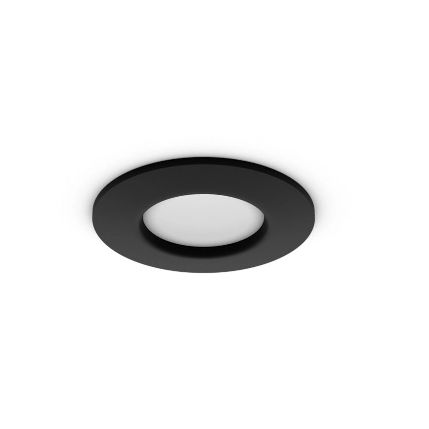 Philips - LED RGBW Ściemnialna łazienkowa oprawa wpuszczana Hue SLIM LED/8,3W/230V 2000-6500K IP44 czarna