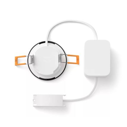 Philips - LED RGBW Ściemnialna łazienkowa oprawa wpuszczana Hue SLIM LED/8,3W/230V 2000-6500K IP44 czarna