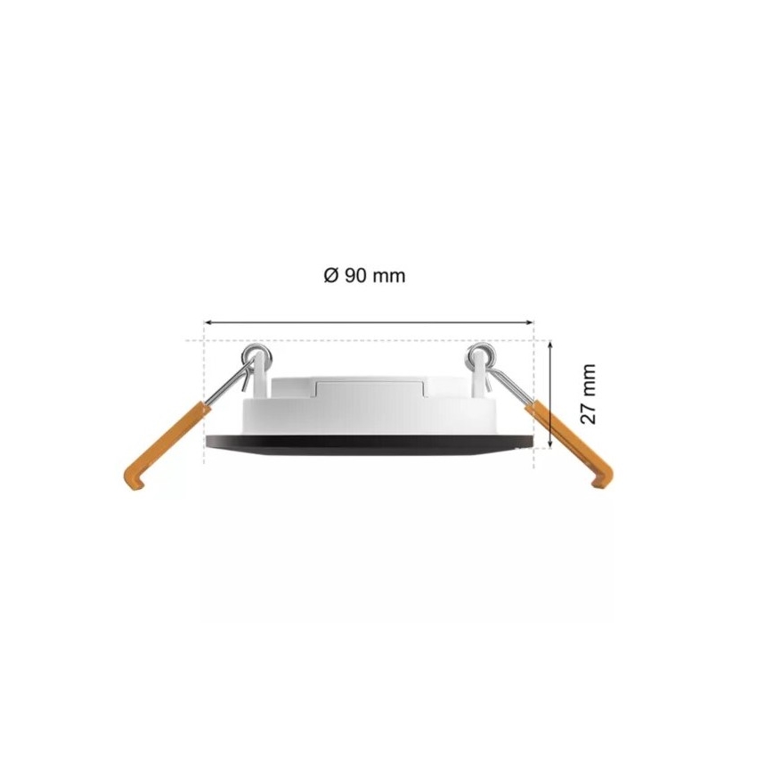 Philips - LED RGBW Ściemnialna łazienkowa oprawa wpuszczana Hue SLIM LED/8,3W/230V 2000-6500K IP44 czarna