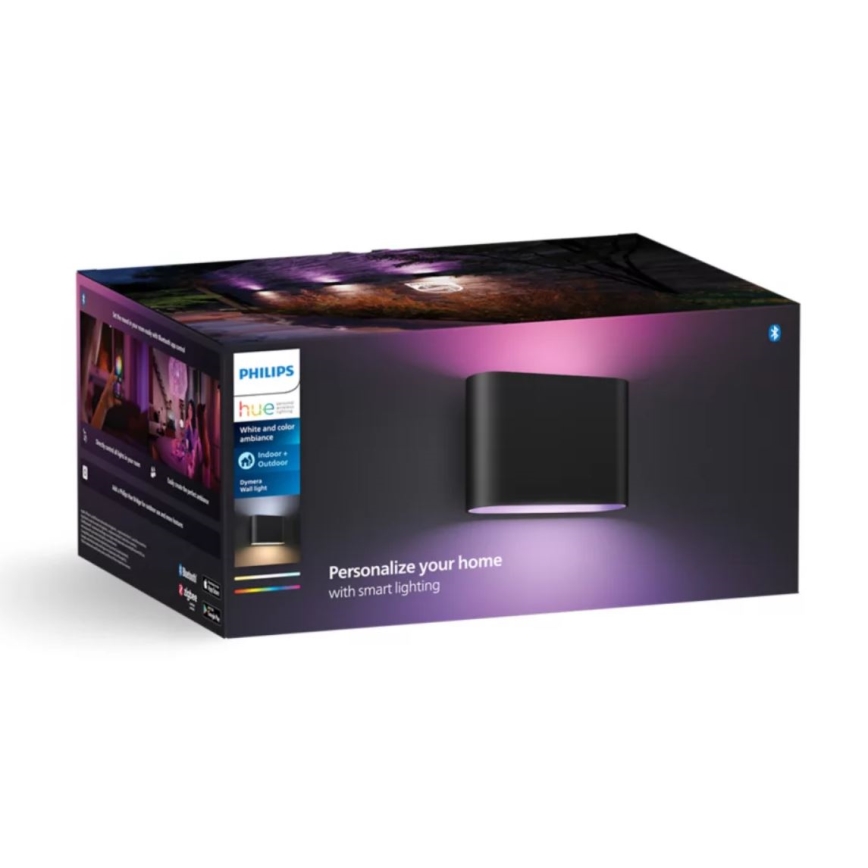 Philips - LED RGBW Ściemnialny kinkiet zewnętrzny Hue DYMERA 2xLED/10,2W/230V 2000-6500K IP44