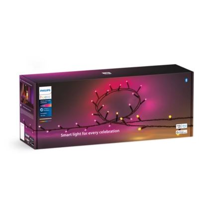 Philips - LED RGBW Ściemnialny łańcuch zewnętrzny HUE WHITE AND COLOR AMBIANCE 500xLED 44,4 m 2000-6500K IP54