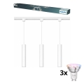 Philips - LED RGBW ściemnialny żyrandol na linkach w systemie szynowym EASYLINK HUE 3xGU10/4,7W/230V 2200-6500K 1m biały