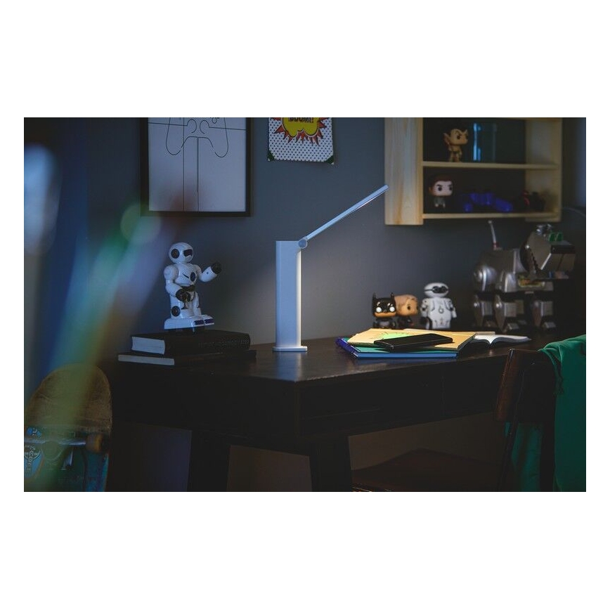 Philips - LED Ściemnialna dotykowa lampa stołowa AMBER LED/5W/5V 1800 mAh biały