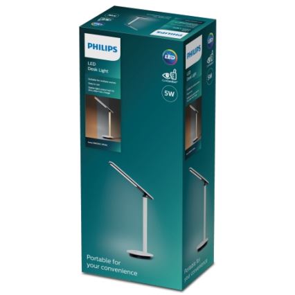 Philips - LED Ściemnialna dotykowa lampa stołowa ROCK LED/5W/5V 1800 mAh