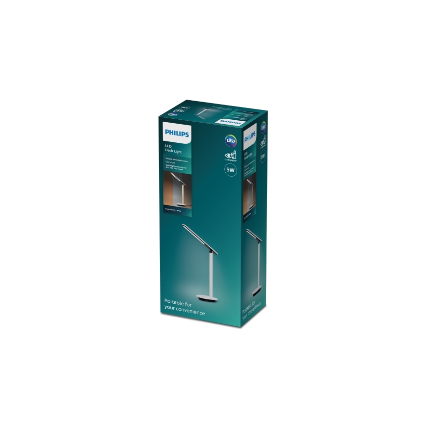 Philips - LED Ściemnialna dotykowa lampa stołowa ROCK LED/5W/5V 1800 mAh