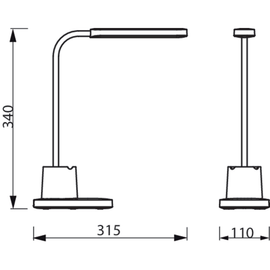 Philips - LED Ściemnialna dotykowa lampka stołowa BUCKET LED/7W/5V 3000/4000/5700K CRI 90
