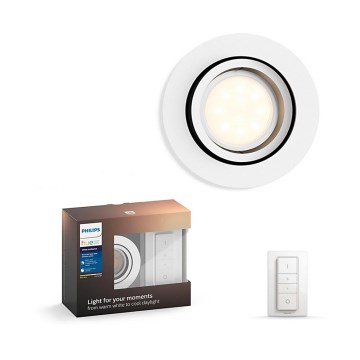 Philips - LED ściemnialna lampa Hue MILLISKIN 1xGU10/5,5W/230V + pilot do zdalnego sterowania