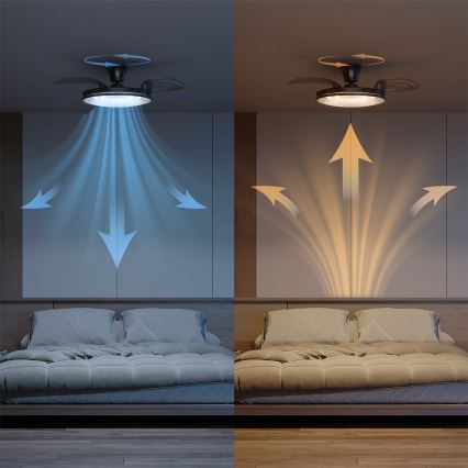 Philips - Ściemnialna lampa sufitowa LED z wentylatorem ATLAS LED/35W/230V matowy chrom + pilot zdalnego sterowania