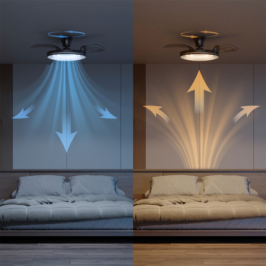 Philips - Ściemnialna lampa sufitowa LED z wentylatorem ATLAS LED/35W/230V matowy chrom + pilot zdalnego sterowania