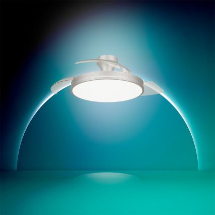 Philips - Ściemnialna lampa sufitowa LED z wentylatorem ATLAS LED/35W/230V matowy chrom + pilot zdalnego sterowania