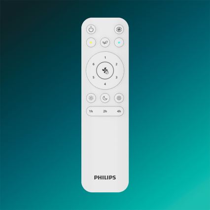 Philips - Ściemnialna lampa sufitowa LED z wentylatorem ATLAS LED/35W/230V matowy chrom + pilot zdalnego sterowania