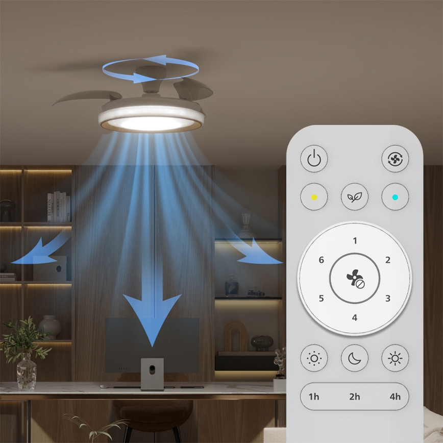 Philips - LED ściemnialna lampa sufitowa z wentylatorem BLISS LED/35W/230V złota + pilot zdalnego sterowania