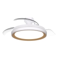 Philips - LED ściemnialna lampa sufitowa z wentylatorem BLISS LED/35W/230V złota + pilot zdalnego sterowania