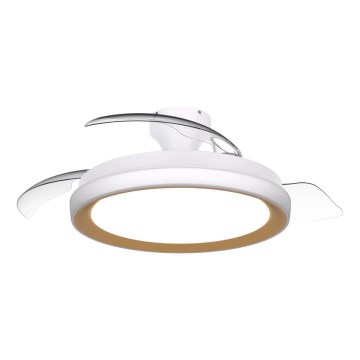 Philips - LED ściemnialna lampa sufitowa z wentylatorem BLISS LED/35W/230V złota + pilot zdalnego sterowania