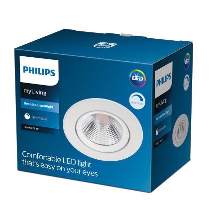 Philips - LED Ściemnialna oprawa wpuszczana LED/5,5W/230V 2700K