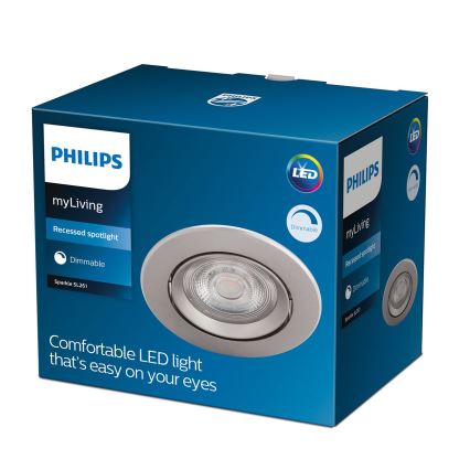 Philips - LED Ściemnialna oprawa wpuszczana LED/5W/230V 2700K