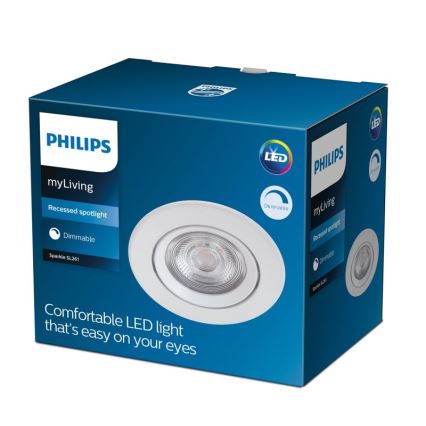 Philips - LED Ściemnialna oprawa wpuszczana LED/5W/230V 2700K