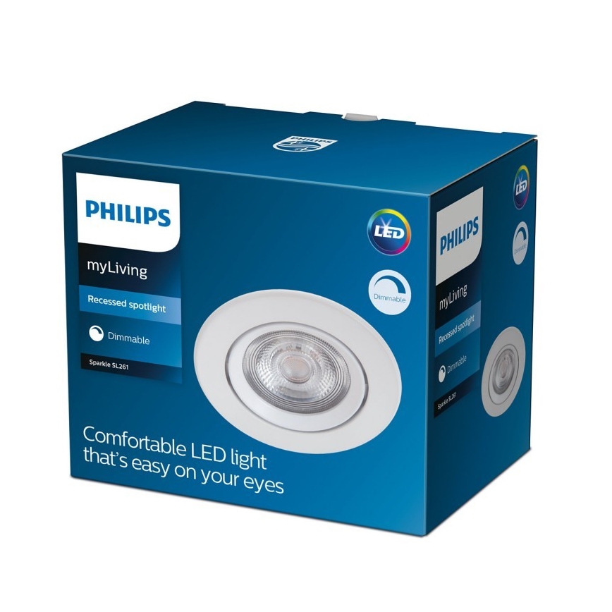 Philips - LED Ściemnialna oprawa wpuszczana LED/5W/230V 2700K