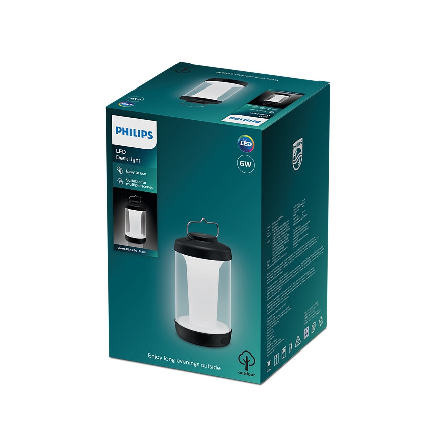 Philips - LED Ściemnialna przenośna lampa CICERO LED/6W/5V 4000 mAh IP54