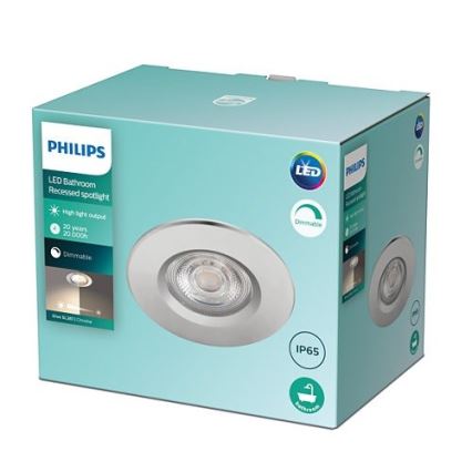 Philips - LED ściemnialna wpuszczana oprawa sufitowa do łazienki DIVE LED/5W/230V IP65