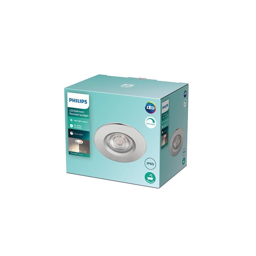 Philips - LED ściemnialna wpuszczana oprawa sufitowa do łazienki DIVE LED/5W/230V IP65