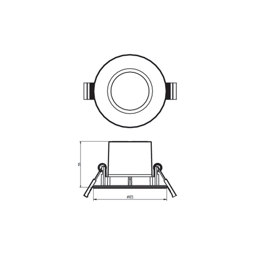 Philips - LED ściemnialna wpuszczana oprawa sufitowa do łazienki DIVE LED/5W/230V IP65