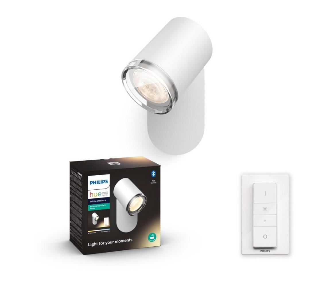 Philips - LED Ściemnialne oświetlenie łazienkowe Hue ADORE 1xGU10/5W/230V IP44 + ZS