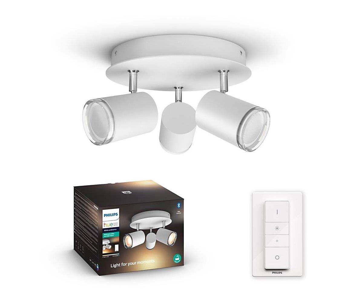 Philips - LED Ściemnialne oświetlenie łazienkowe Hue ADORE 3xGU10/5W/230V IP44 + ZS