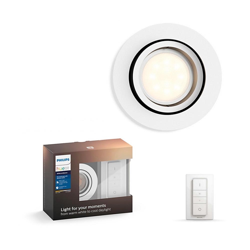 Philips - LED Ściemnialne oświetlenie Hue MILLISKIN 1×GU10/5,5W/230V