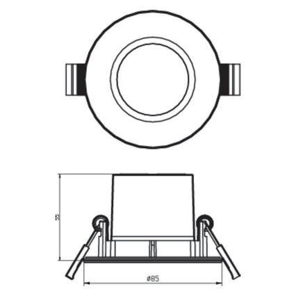 Philips - LED Ściemnialne oświetlenie łazienkowe DIVE 1xLED/5,5W/230V IP65