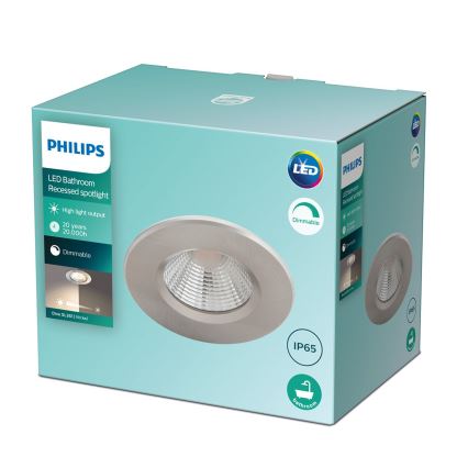 Philips - LED Ściemnialne oświetlenie łazienkowe LED/5,5W/230V 2700K IP65