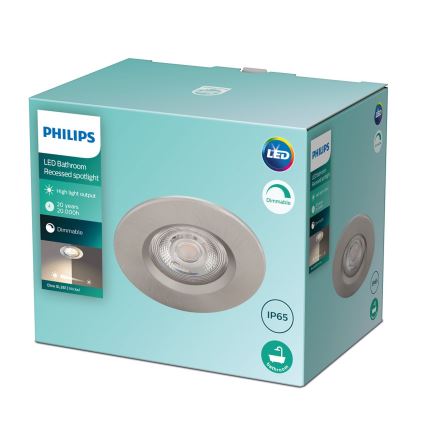 Philips - LED Ściemnialne oświetlenie łazienkowe LED/5W/230V 2700K IP65