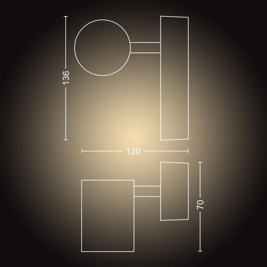 Philips - LED Ściemnialne oświetlenie łazienkowe Hue ADORE 1xGU10/5W/230V IP44 + ZS