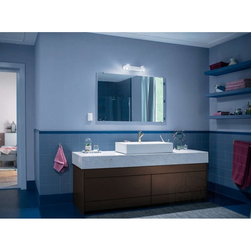 Philips - LED Ściemnialne oświetlenie łazienkowe Hue ADORE 2xGU10/5W/230V IP44