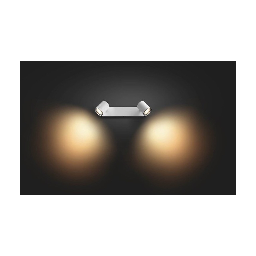 Philips - LED Ściemnialne oświetlenie łazienkowe Hue ADORE 2xGU10/5W/230V IP44