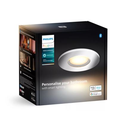 Philips - LED Ściemnialne wpuszczane oświetlenie łazienkowe Hue ADORE BATHROOM 1xGU10/4,2W/230V 2200-6500K IP44