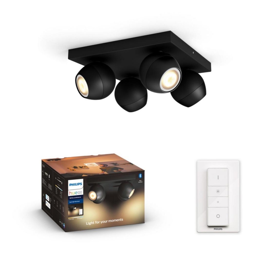 Philips - LED Ściemnialne oświetlenie punktowe Hue BUCKRAM 4xGU10/5W/230V