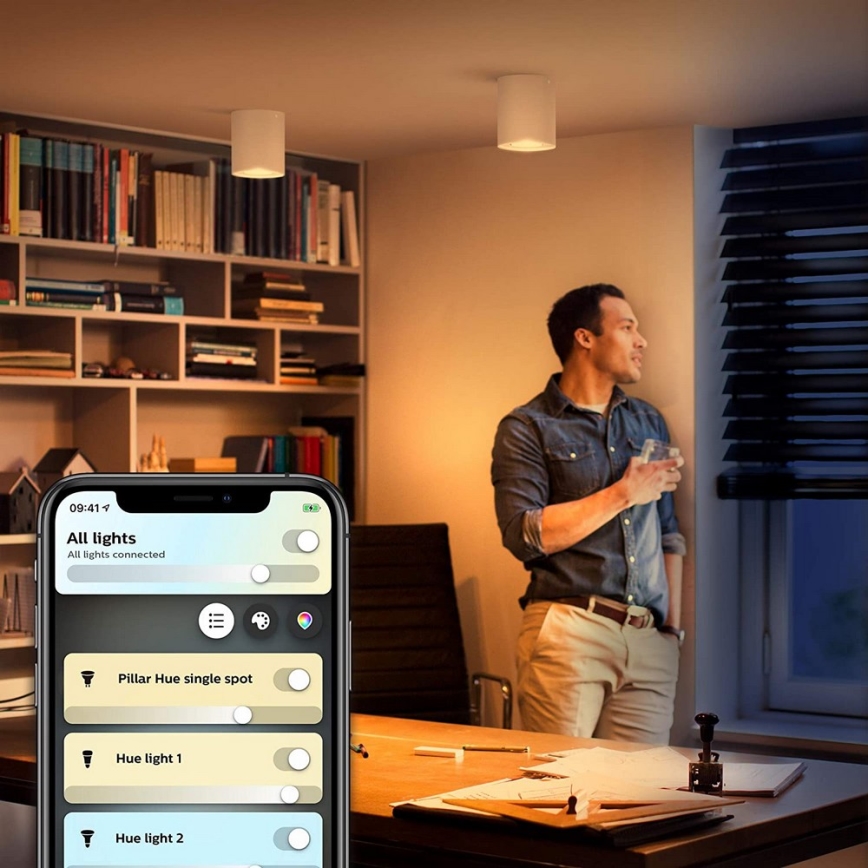 Philips - LED Ściemnialne oświetlenie punktowe Hue PILLAR 1xGU10/4,2W/230V 2200-6500K białe