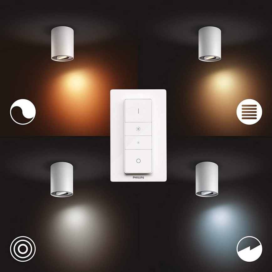 Philips - LED Ściemnialne oświetlenie punktowe Hue PILLAR 1xGU10/4,2W/230V 2200-6500K białe