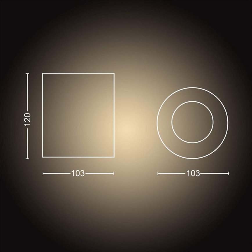 Philips - LED Ściemnialne oświetlenie punktowe Hue PILLAR 1xGU10/4,2W/230V 2200-6500K białe