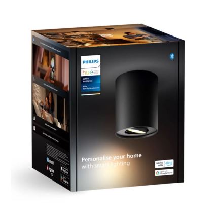 Philips - LED Ściemnialne oświetlenie punktowe Hue PILLAR 1xGU10/4,2W/230V 2200-6500K czarne