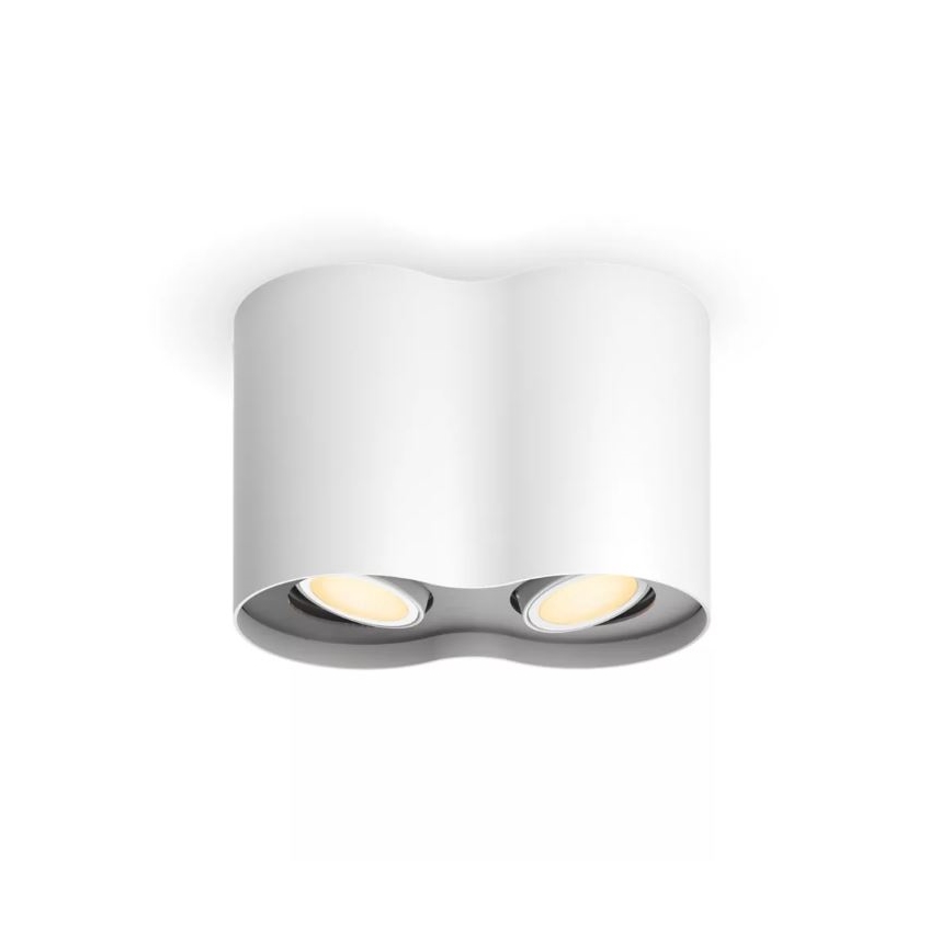 Philips - LED Ściemnialne oświetlenie punktowe Hue PILLAR 2xGU10/4,2W/230V 2200-6500K + pilot zdalnego sterowania białe