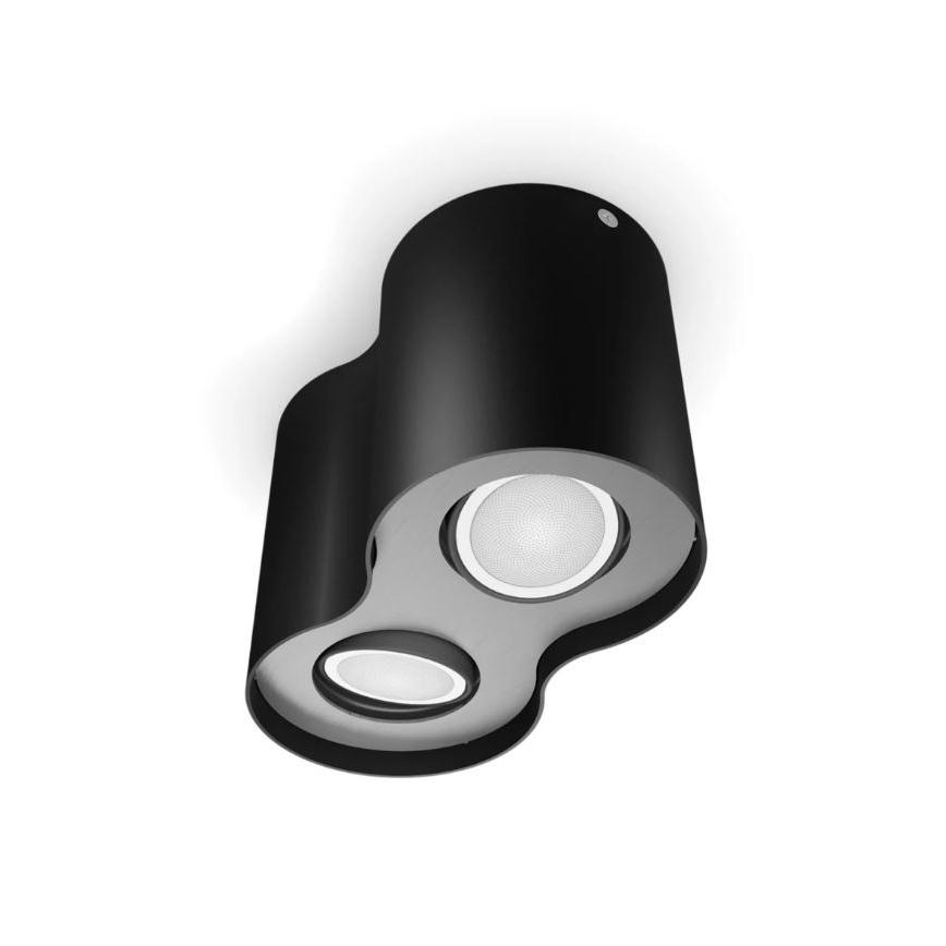 Philips - LED Ściemnialne oświetlenie punktowe Hue PILLAR 2xGU10/4,2W/230V 2200-6500K + pilot zdalnego sterowania czarne