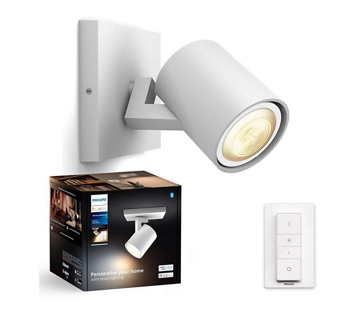 Philips - LED Ściemnialne oświetlenie punktowe Hue RUNNER 1xGU10/4,2W/230V + pilot białe
