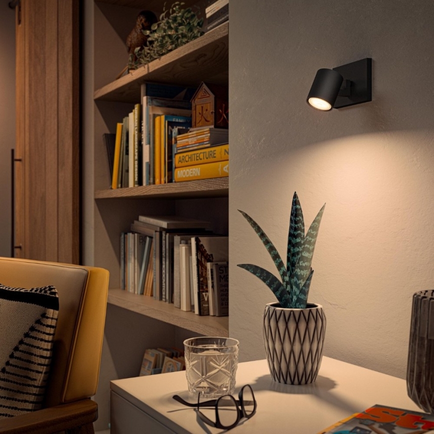 Philips - LED Ściemnialne oświetlenie punktowe Hue RUNNER 1xGU10/4,2W/230V 2200-6500K + pilot zdalnego sterowania czarne