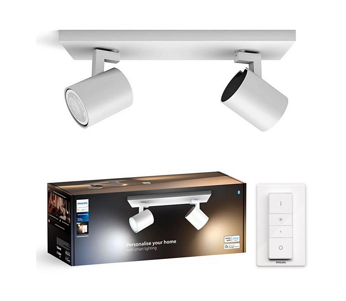 Philips - LED Ściemnialne oświetlenie punktowe Hue RUNNER 2xGU10/4,2W/230V + pilot białe
