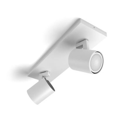 Philips - LED Ściemnialne oświetlenie punktowe Hue RUNNER 2xGU10/4,2W/230V 2200-6500K + pilot zdalnego sterowania białe