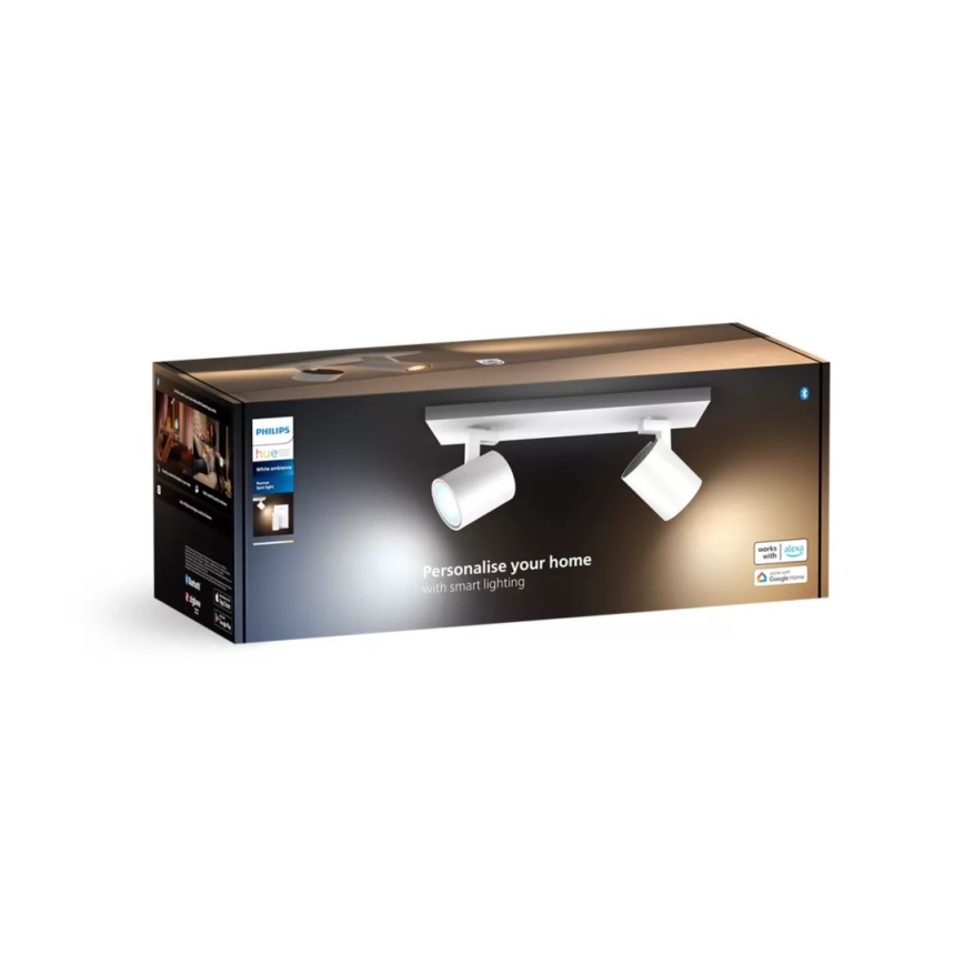 Philips - LED Ściemnialne oświetlenie punktowe Hue RUNNER 2xGU10/4,2W/230V 2200-6500K + pilot zdalnego sterowania białe