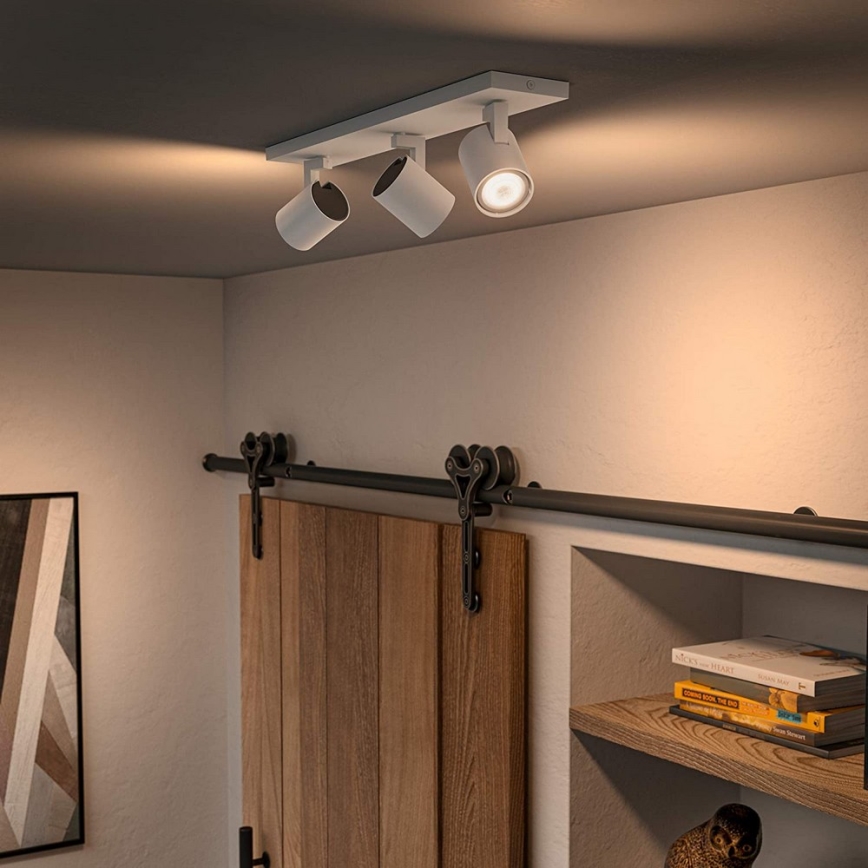Philips - LED Ściemnialne oświetlenie punktowe Hue RUNNER 3xGU10/4,2W/230V 2200-6500K + pilot zdalnego sterowania białe